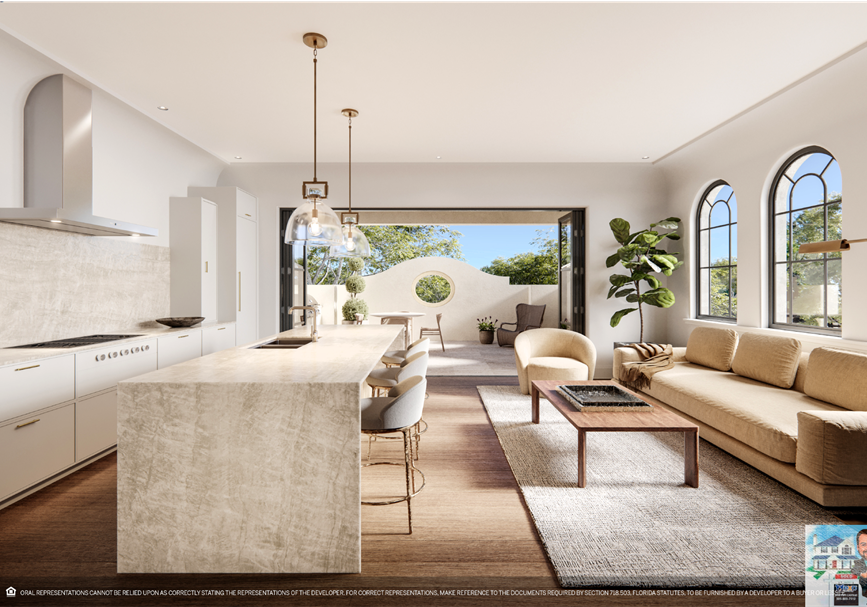 kitchen, townhome the village at coral gables, coral gables, miami